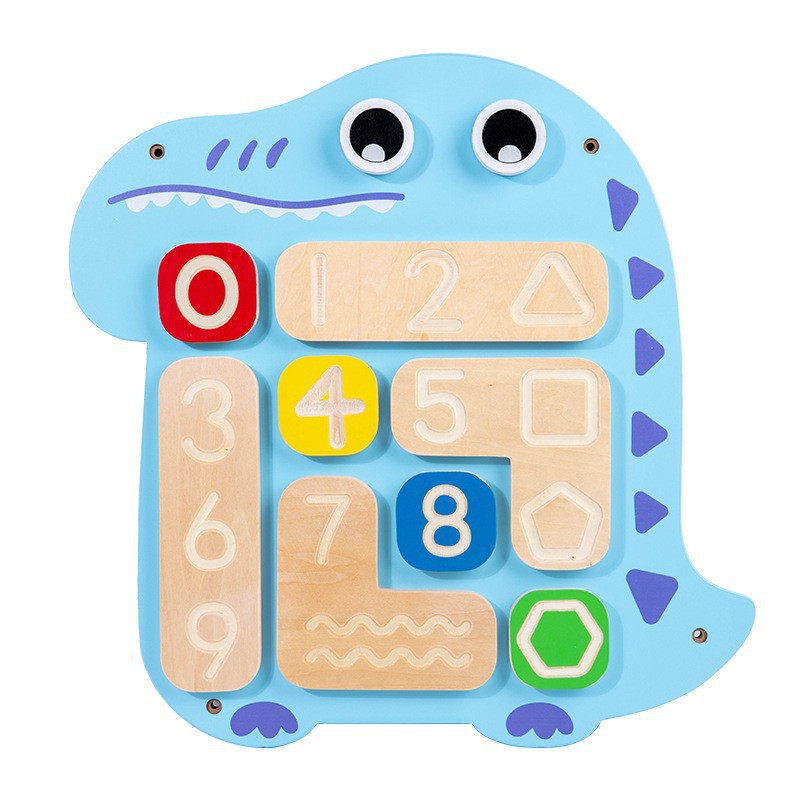 Diversión educación temprana rompecabezas jardín de infantes juegos de pared pasillo decoración de pared niños juguetes de pared de madera al por mayor