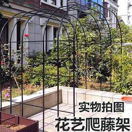爬藤架户外铁艺花架加厚攀爬架花园清仓爬藤庭院阳台家用半圆