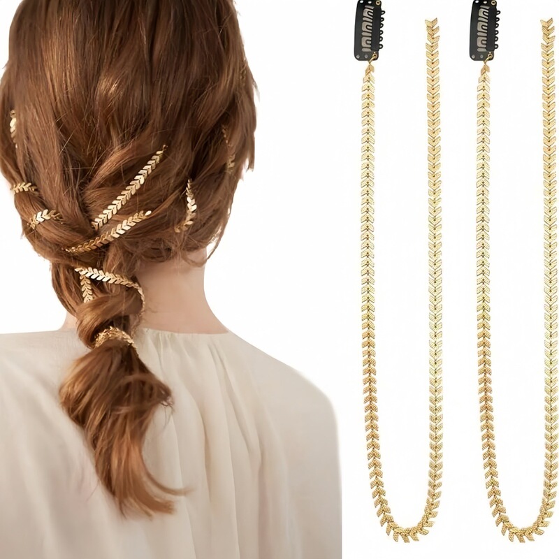 French Retro Golden Wheat Ear Braided Hair Chain for Women Summer Super Fairy Bridal Headdress Versatile Fishbone Hair Chain Bb Hairpin French Retro Golden Wheat Ear Braided Hair Chain for Women Summer Super Fairy Bridal Headdress Versatile Fishbone Hair Chain Bb Hairpin