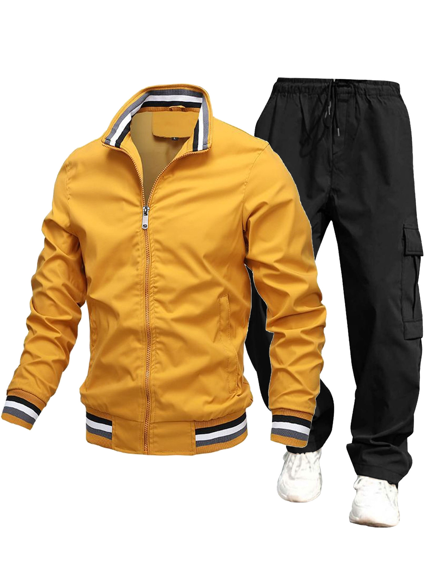 Herrenbekleidung 2024 neuer trendiger Herren-Herbst- und Winter-Freizeitmantel Modetrendmantel Herrenoberteile dünne Jacke Anzug_voghion.com