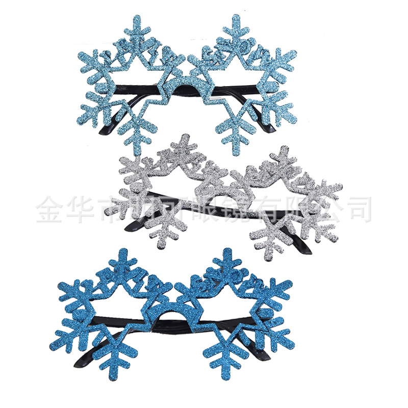 Gafas de Fiesta Navideña con Copo de Nieve de Plástico ABS con Purpurina para Navidad