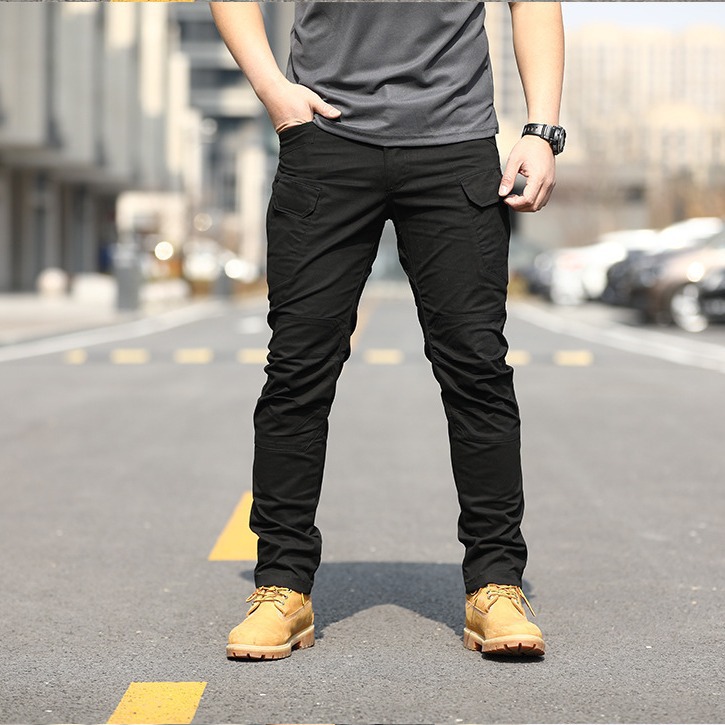 Primavera táctica al aire libre IX7 pantalones tácticos de algodón pantalones de herramientas largos sueltos pantalones de hombre