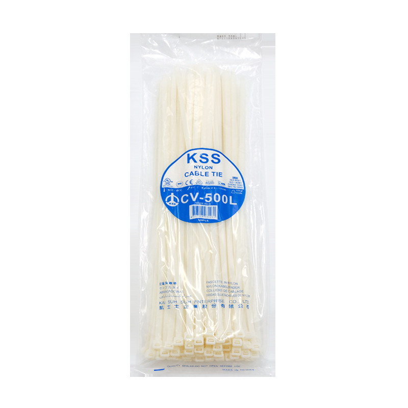 台湾kss尼龙扎带cv-500L/8.0*500mm耐低温扎线带/船用认证扎带