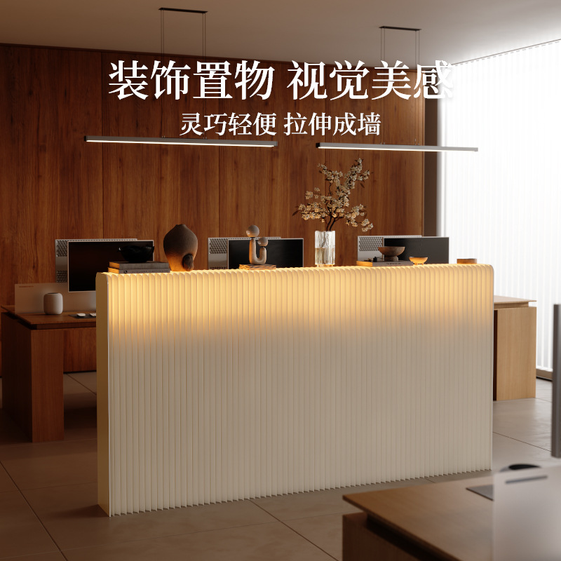 Cross-Border Paper Screen Partition Office Commercial Space Blocking Partition Wall Luminous Storage-Free Punch-Free Partition