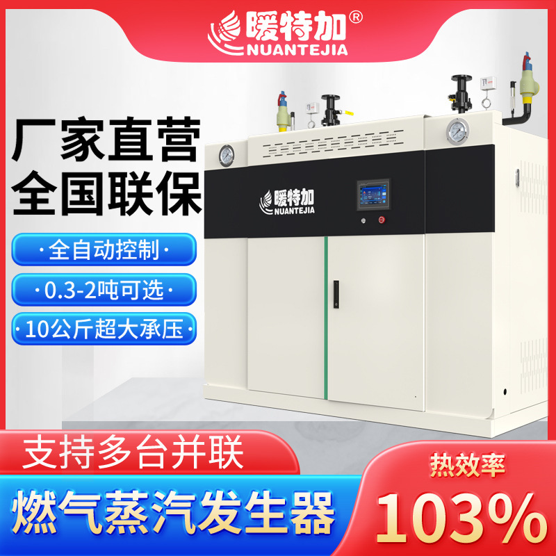 Gas Hot Water Boiler Heating Winery Food Factory 0.5-2 Tons Cross Flow Steam Generator Energy Saving Natural Gas