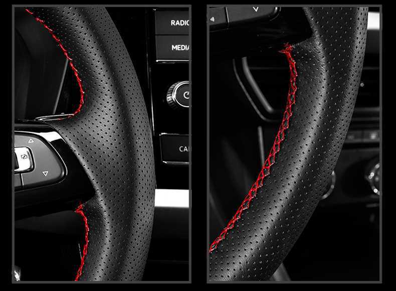 Suitable for Volkswagen LaVida steering wheel cover leather hand-sewn Sagittarius Lingdu Bora Magotan B 8 Pa Sutter Tanyuetu