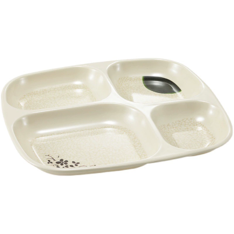 School dinner plate, plastic set for commercial use, 10 pieces