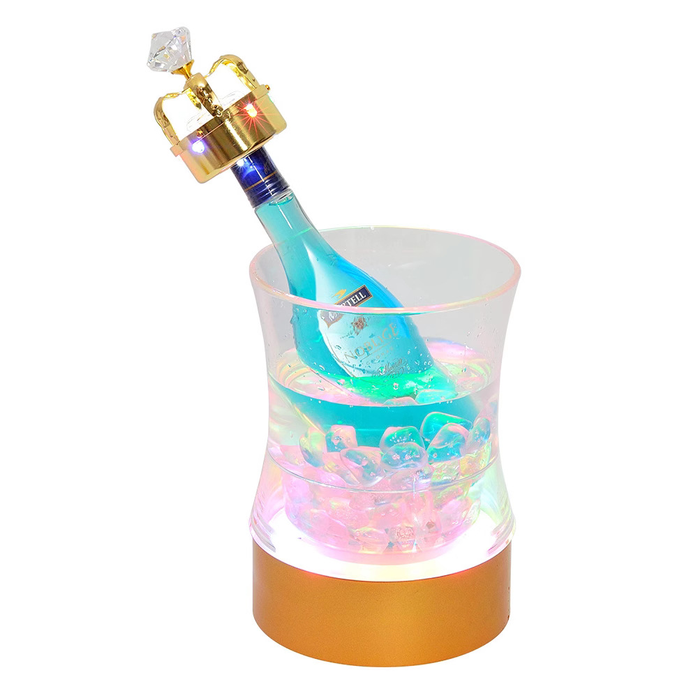 Barril de hielo luminoso Barril de vino de hielo Barril de mezcla Barril de hielo Barril de champán grande y pequeño Barril de KTV
