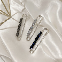 Summer pants size reduction magic rhinestone high-end anti-moisture pin accessory for women to fix clothes and cinch waist fastener