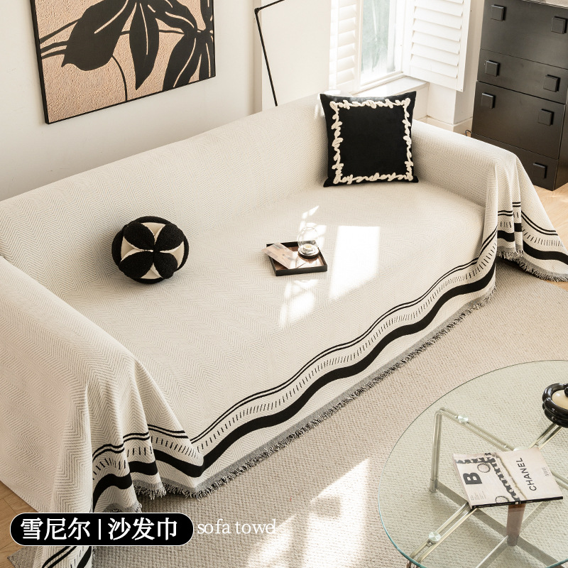 Sofá de alta sensación 2025 nuevo cuatro estaciones anti-gato universal agarrar una toalla de sofá cubierta de cojín incluida