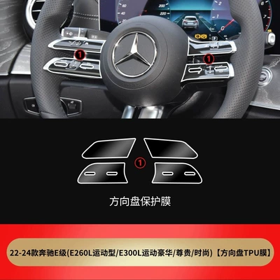 for 25 Mercedes-Benz E300 Interior: Car interior film - 24-26-steering-wheel-film-dragonfly