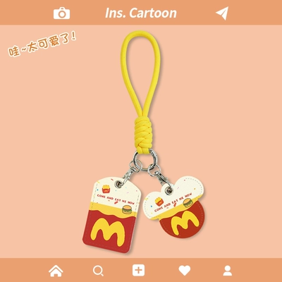 Electric vehicle key cover shell, Car Key Cover Nfc Access - yellow-m-note-double-card-holder-key-rope