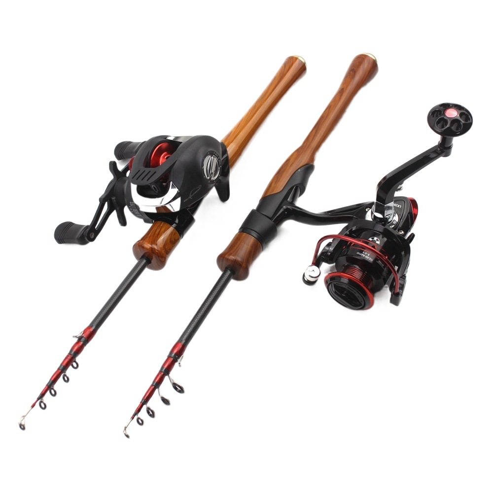 電気商代発炭素ul収縮馬口竿ミニ飛ハエ竿携帯型小魚釣竿水滴輪紡績車輪