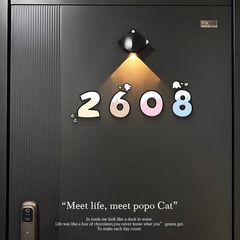 クリエイティブな磁気ドア番号プレート、ホームエントリードア番号プレート、ハイエンドのアクリル立体デジタル装飾ドアステッカー