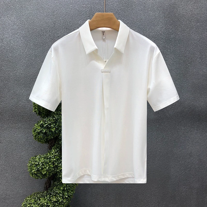 Black summer shirt, high-quality style