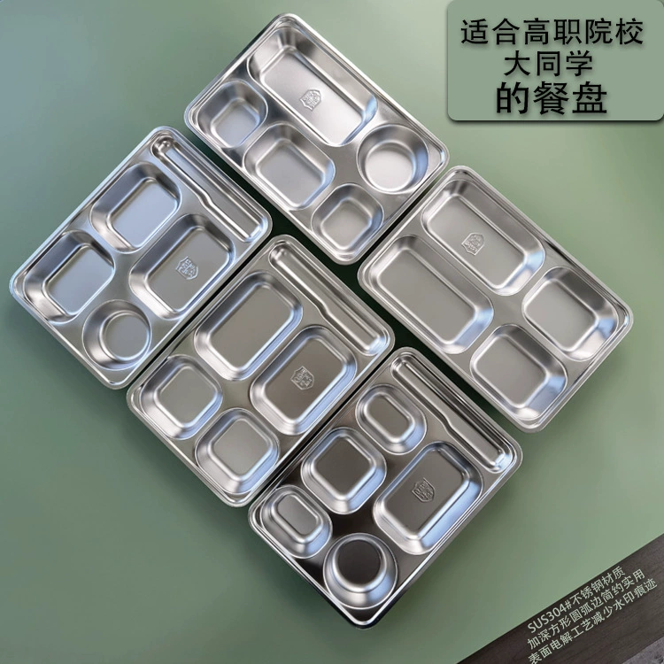 School big dinner plate stainless steel for home use