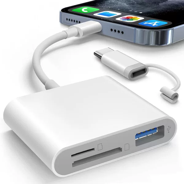 Apple dual-mouth card reader + otg hanging basket model