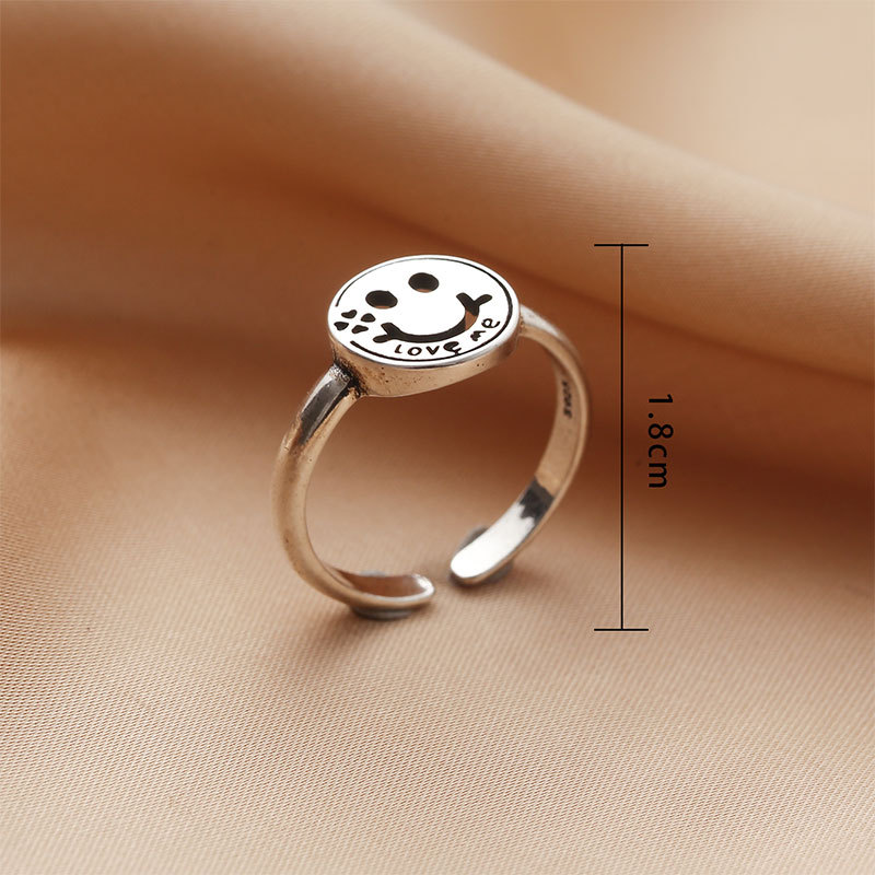 Korean version Dongdaemun Taeyin Castle ring, a retro, aged, individualistic, and cool style open ring accessory on Instagram pic 20