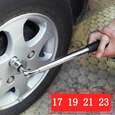 Tire wrench set for car repair, tire removal and installation, L-shaped 3-piece set, retractable