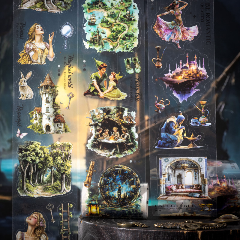 Ketchup Girl Adventure Fairy Tape Theme Cinta de cuento de hadas Aventuras de cuento de hadas Tema de personaje Escenografía Cuenta de mano Etiqueta engomada