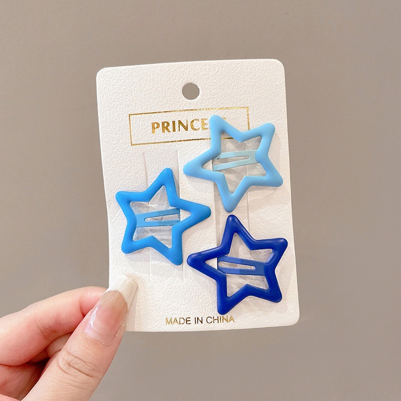 Niñas color caramelo estrellas pinzas de cabello tocado niñas lindas pinzas de cabello frangeo pinzas de cabello niños al por mayor