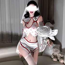 可爱樱桃性感情趣内衣二次元制服套装修女禁欲免脱新娘装角色扮演