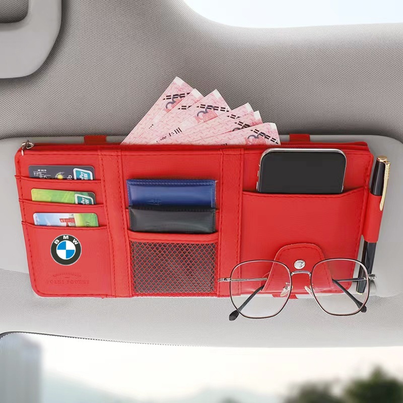 汽车遮阳板卡包收纳神器车载眼镜夹车内多功能遮光板卡片证件夹套