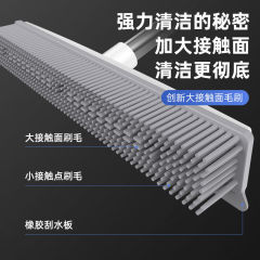 Floor brush for wiping and brushing without damaging the floor. Soft bristle brush for floor brushing. Bathroom brush with extended handle. Manufacturer wholesale.