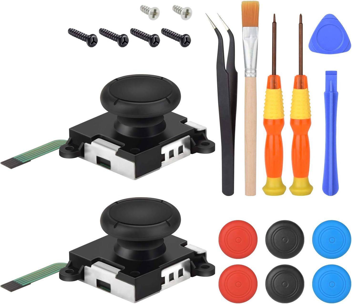 Nintendo interruptor multi-pieza destornillador mango herramienta de reparación 3D Rocker alegría-con accesorios de reparación de acogida