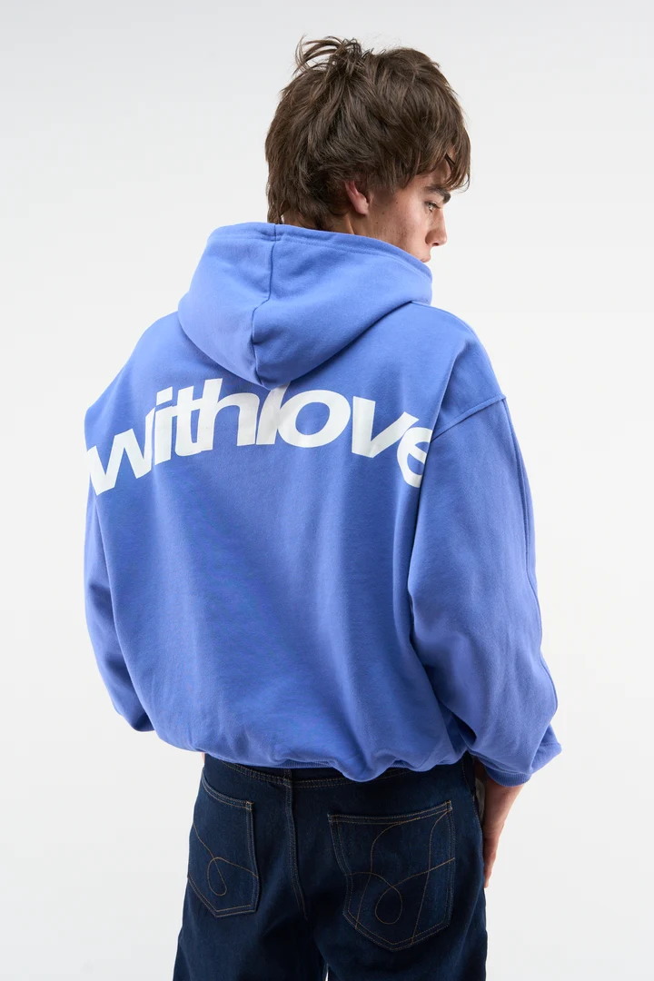 Scuffers Sign Sweater Hooded With Love Blue