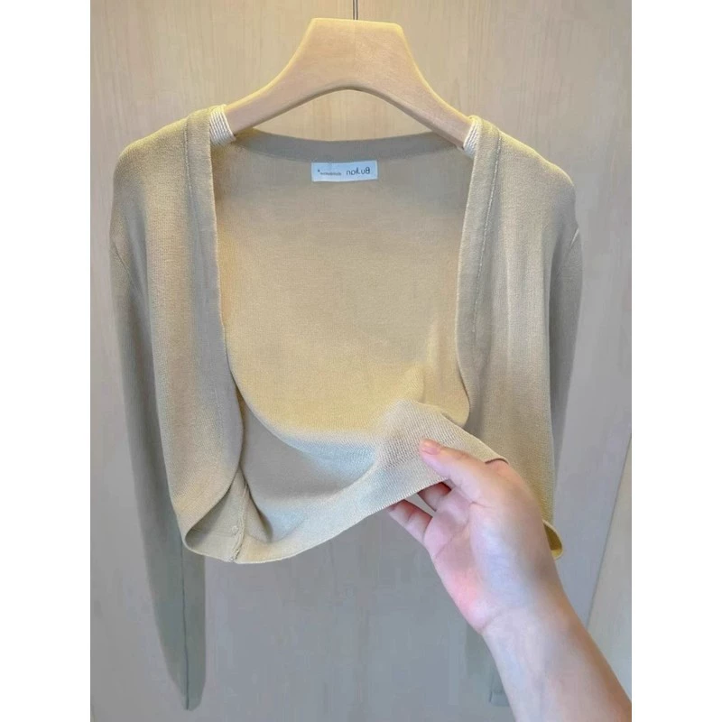 Вязаный кардиган, летнее slip dress, куртка, короткое плащ-палто, защита от солнца