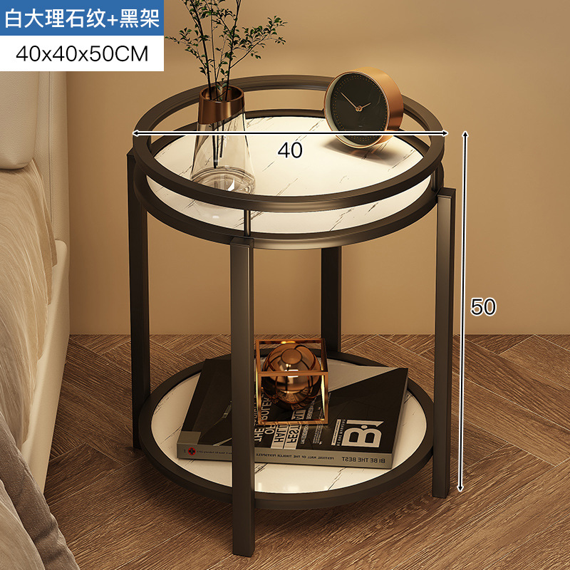 Estantes creativos de cabecera de la cama simple sala de estar moderna pequeña mesa de cabecera alternativa multifuncional pequeña mesa de té
