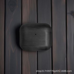 Suitable for Apple AirPods4 Solid Wood Earphone Case Protective Case Wood Grain Fourth Generation Wooden All-inclusive Round New Style