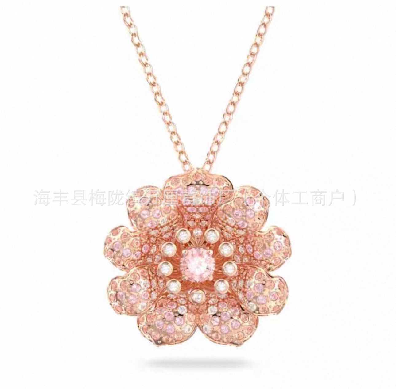 莲花项链【玫瑰金色】