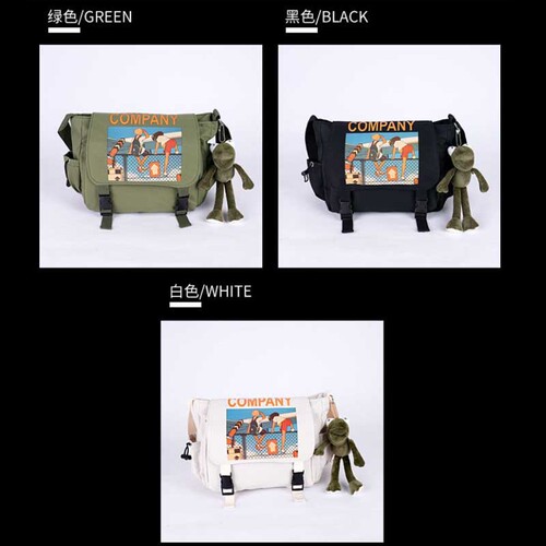 New trendy and cool crossbody bags for spring and summer, fashionable messenger bags, canvas bags, men's and women's street fashion large-capacity shoulder bags