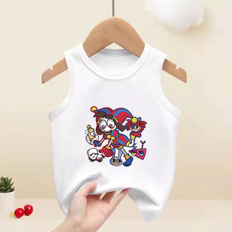 帕姆尼衣服神奇數字馬戲團周邊中大童無袖背心夏季款跨境一件代發