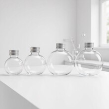 50ml 100ml 200ml 280ml透明pet塑料圆球瓶 灯泡瓶圣诞装饰瓶