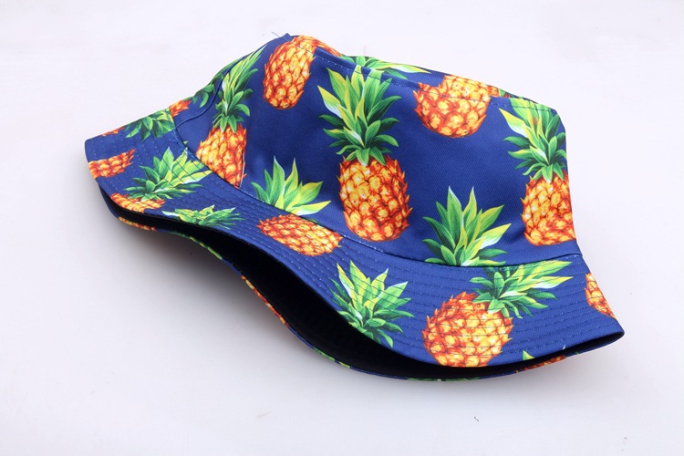 Unisex Basic Pineapple Flat Eaves Bucket Hat display picture 9