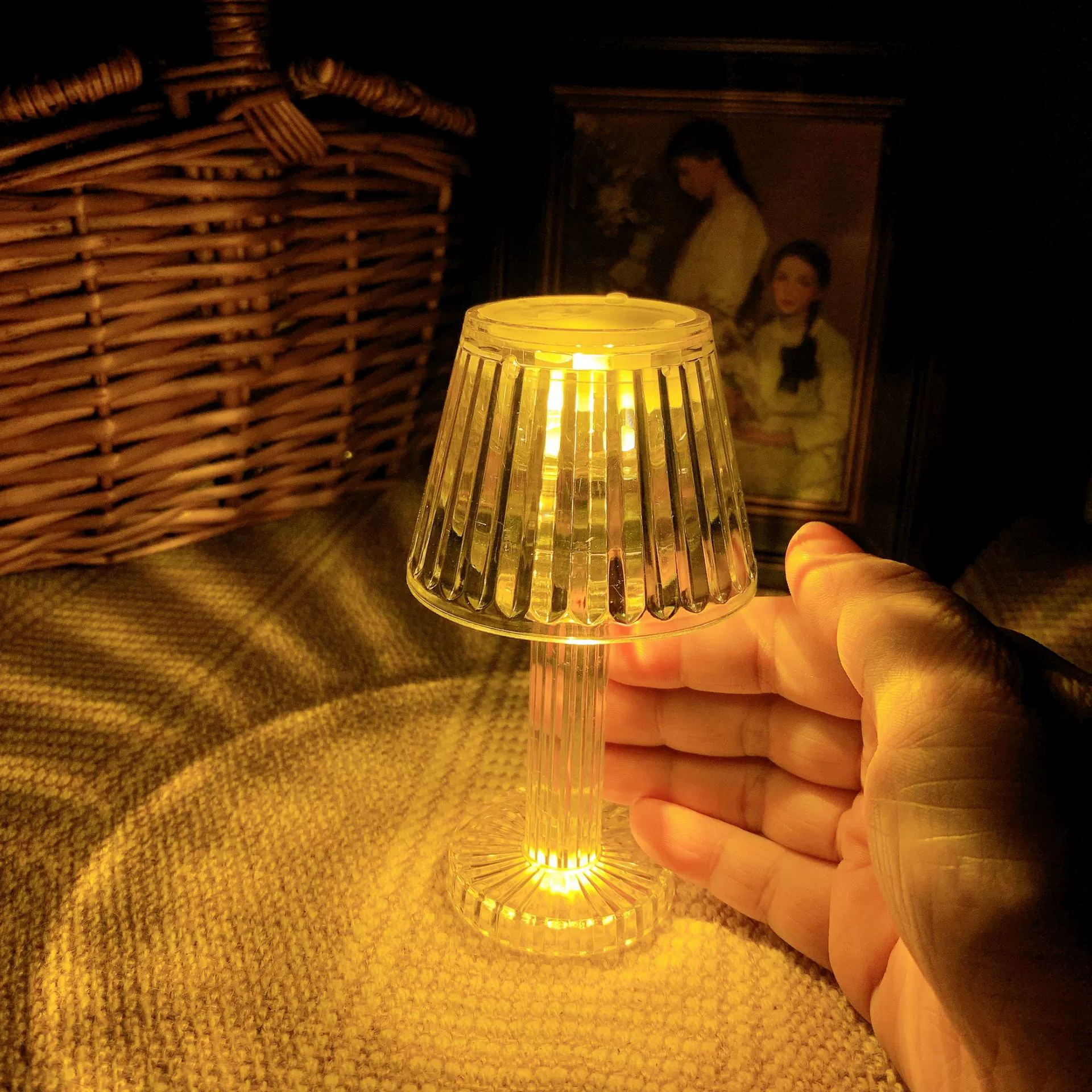 Внешняя торговля Трансграничная рефракционная проекция Amazon Мини-настольная лампа Свадебный подарок на День Святого Валентина День рождения Ночник Электронная лампа