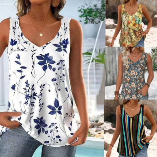 2025 European and American Casual All-Match Fashionable High-Quality Vest T-Shirt