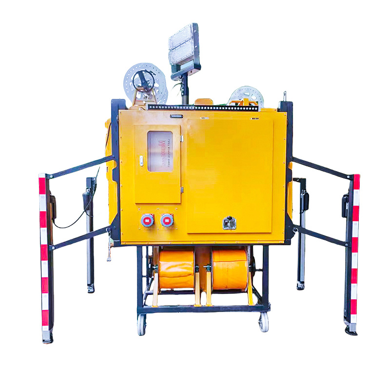 Control de inundaciones autocarga y descarga de drenaje de agua cabina cuadrada de emergencia elevación automática generador de electricidad iluminación bomba móvil bomba de agua de gran caudal