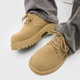 Derby Shoes 2025 New Summer Low-Top Boots Men's Retro Work Shoes Thick-Soled Heightening Breathable Suede Shoes