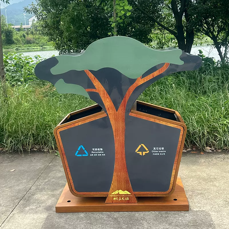 定制不锈钢垃圾桶户外果皮箱垃圾箱镀锌板果壳箱分类环卫垃圾桶