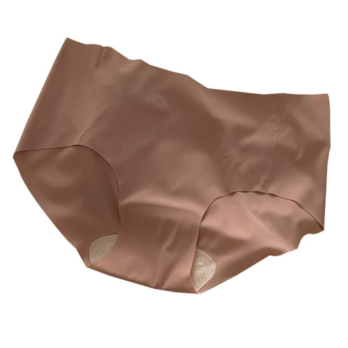 Ice Silk Seamless Underwear Women's Summer Thin Nude Quick-Drying Facial Mask Pants 3D Peach Butt Fitness Yoga Briefs