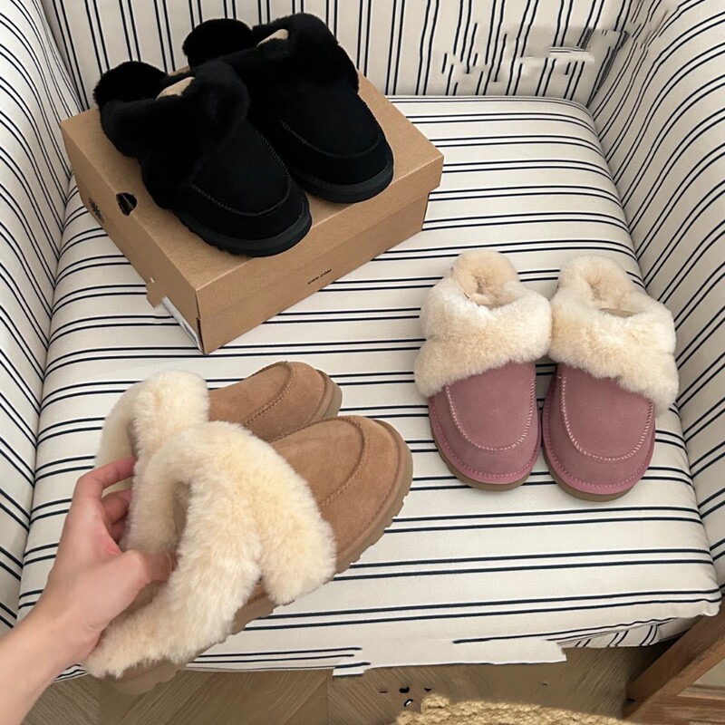 Sangpo Snow Boots for Women, Fleece-Lined and Thickened, 2025 Winter New Model, Loria Thick-Soled Slippers, Warm Sheepskin Integrated Sangpo Snow Boots for Women, Fleece-Lined and Thickened, 2025 Winter New Model, Loria Thick-Soled Slippers, Warm Sheepskin Integrated