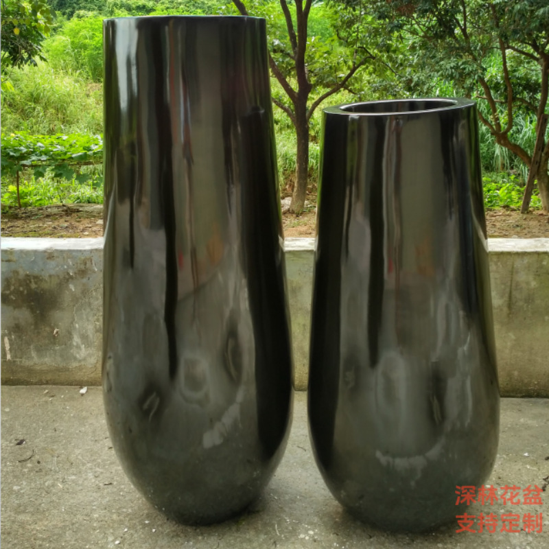 Fiberglass Floor Combination Flowerpot Hotel Coffee Shop Comercial Fiberglass Flowerpot Vaso de flores