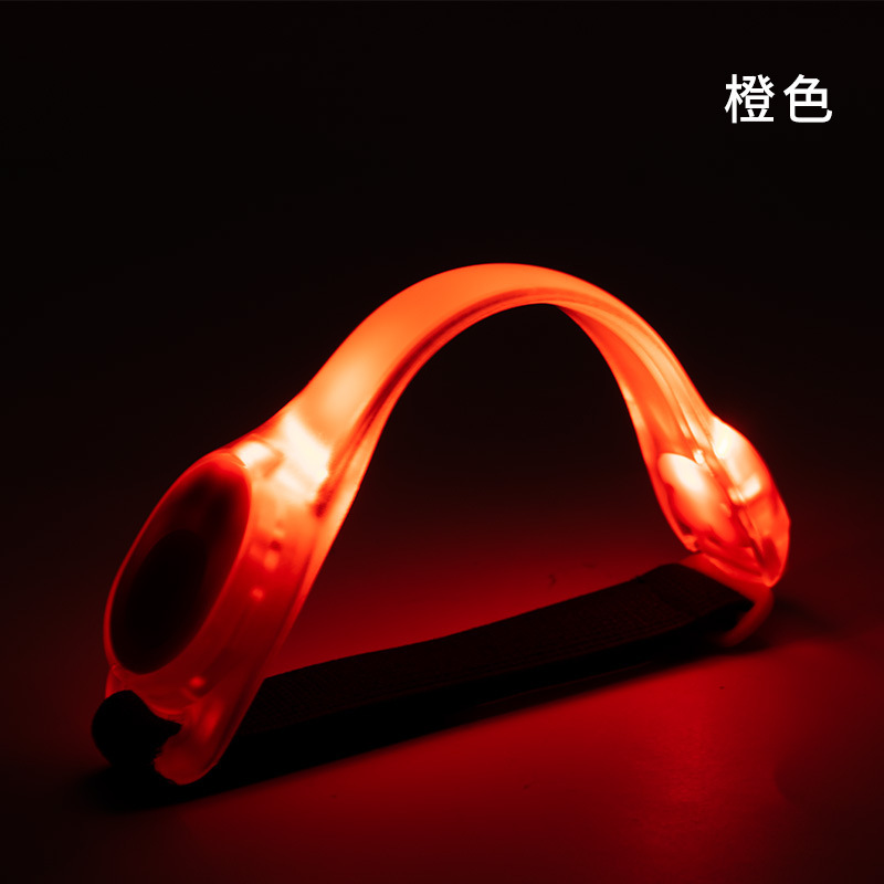 LED反光条臂带腕带USB充电发光臂带 运动夜跑装备硅胶手环|undefined