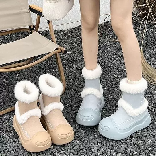 东北哈尔滨雪地靴女2025新款冬季加绒加厚保暖棉鞋厚底防滑大棉靴