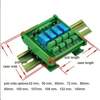 PCB模组支架DIN导轨卡槽继电器PLC端子台基座线路板固定座工控壳