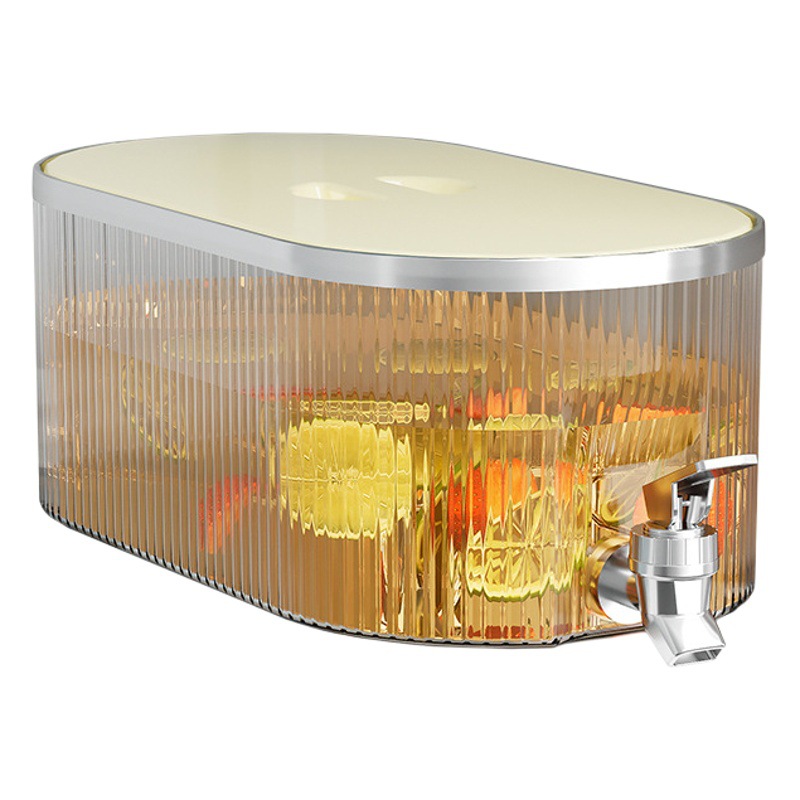 Jarra de agua fría para refrigerador con grifo, contenedor de bebidas de gran capacidad, resistente a altas temperaturas, anticaídas, jarra para preparar bebidas frías, jarra para jugos, jarra para hielo.